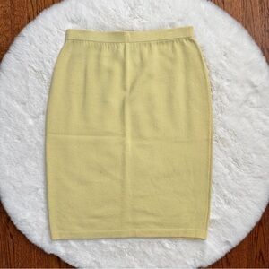 St. John Collection Knit Yellow Skirt